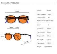 Montura TR90 de Color de moda de alta calidad, lentes rojas, naranjas y amarillas, montura óptica Unisex, gafas antiluz azul para niños