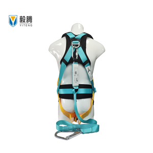 Prévention des chutes <span class=keywords><strong>couvreur</strong></span> Construction échafaudage PPE harnais de corde de sécurité boucle en aluminium réglable ceinture de sécurité complète du corps - Product Image 6