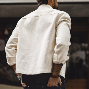 Men <strong>Jacket</strong> Maden <strong>White</strong> <strong>Jacket</strong> Heavyweight Workwear Coat Notch Lapel Structured Shoulder Spring <strong>Jacket</strong> Trending 2026 Ropa Hombre - Product Image 4
