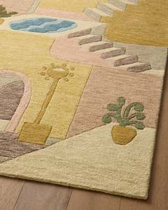 Tapis en laine moderne fait main de luxe, sur mesure, à poils longs, antidérapant, adapté aux animaux domestiques, lavable, pour salon, hôtel, extérieur - Product Image 3