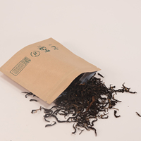 Noir mat biodégradable 100G 250G 500G 1Kg fond plat Doypack sac support pochette pour grains de café comestibles Shopping industriel