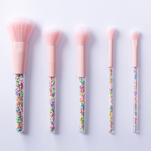 Spot candy – Lot de 5 pinceaux de maquillage pour débutants, outils de beauté, pinceau pour poudre libre, ensemble complet de 5 pinceaux de maquillage - Product Image 3