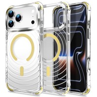 Casing HP Transparan Magnetik Anti Benturan Motif Riak Air Terbaru untuk iPhone 18 Pro Max 17 16 15