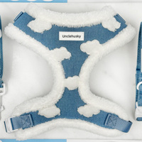 Harnais pour chien en denim bleu Cloud Nine, polyester durable, luxe, héritage britannique, respirant, doublure en maille, réglable, pour chiot