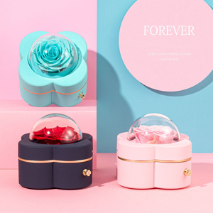 Boîte à bijoux personnalisée avec logo, rose <span class=keywords><strong>éternel</strong></span>le romantique pour la Saint-Valentin, boîte à roses, boîte cadeau pour bague de la Saint-Valentin - Product Image 3