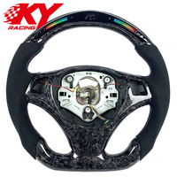 Volante personalizado de fibra de carbono forjada con cuero y LED RPM para BMW E90 E92 E93 E80 E83 E81 E82 E87 E60 E62 E36 E46 M2 M3 X1