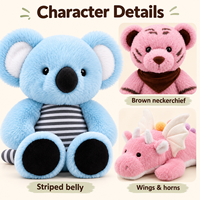 Jouets en peluche EPT pour animaux, 5 styles : Koala, Tigre, Capybara, Crocodile, Dragon – Collection de personnages doux et moelleux