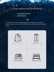 Machine à laver semi-automatique de 15kg Machine à laver domestique de grande capacité 1 double seau de déshydratation secouer à sec - Product Image 6