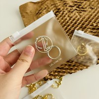 Petit sac à fermeture éclair en plastique pvc transparent recyclable personnalisé pour l'emballage de bagues de bijoux cosmétiques pochette zippée avec fermeture éclair
