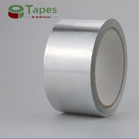 Ruban adhésif en aluminium argenté, adhésif acrylique, résistant à la chaleur, résistant aux UV, pour l'étanchéité des conduits HVAC, largeur personnalisée