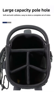 Dericsson 5-Way Divider Waterproof PU Leather <b>Golf</b> Stand Bag with Double Shoulder Straps Custom Logo Available <b>Golf</b> Carry Bag - Product Image 2