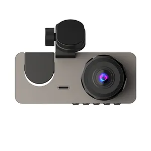 Perekam Video otomatis 1080P, kamera perekam dengan kamera spion mobil Dvr 2.0 inci 3 lensa kamera FHD