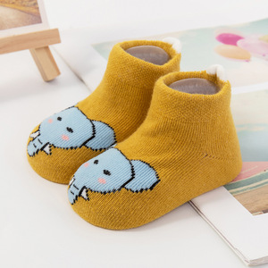 Automne printemps enfants chaussettes pour filles garçons coton infantile décontracté enfant en bas âge nouveau-né chaussettes anti-dérapant respirant Animal Logo mince tricoté - Product Image 4