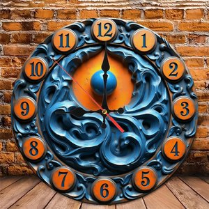 Horloge <span class=keywords><strong>murale</strong></span> en bois de 25x25 cm qui sert de rappel quotidien d'une personne, d'un événement ou d'un objectif - Product Image 6