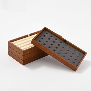 ถาดใส่ลูกปัดไม้เนื้อแข็งแบบกำหนดเอง สำหรับจัดแสดงอัญมณีเพชรเม็ดเดี่ยว ถาดใส่เครื่องประดับลูกปัดเพื่อการตกแต่งและวัฒนธรรม ถาดเก็บลูกปัดเม็ดเดี่ยว - Product Image 3