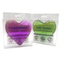 Paquet de chaleur magique instantanée réutilisable en forme de coeur de PVC Click-On Body & Hand Warmer Hot & Cold Gel Warming Gel Packs