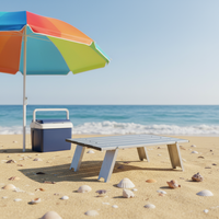 Table pliante compacte moderne écologique en aluminium, légère, portable, durable, mobilier d'extérieur pour le camping, le barbecue, la pêche, la plage