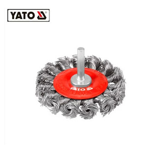 แปรงขัดดิสก์ YATO ขนาด 75 มม. ลวดเหล็กกลม สำหรับขจัดสนิมและขัดเงาโลหะ - Product Image 1