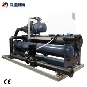 Vida soğutucu üretim yüksek verimli vidalı soğutma için 100HP endüstriyel su soğutmalı karbonatlı içecek ünite - Product Image 4