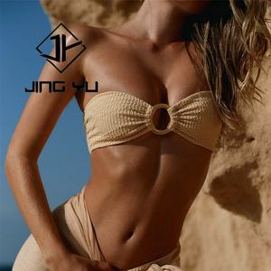 2025 New Style Beachwear High Quality <b>Gold</b> Ring Metal Accessories Swimwear OEM Customized Polyamide Bathing <b>Suits</b> - Product Image 5