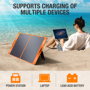 Panneaux solaires monocristallins pliables EBL Sunpower, petits, 100W, mono, portables, flexibles, sac solaire pliable - Product Image 3