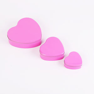 Caja de Hojalata Promocional con Forma de Casa y Corazón, Linda Caja de Hojalata Rosa en Forma de Corazón, Juego de Cajas de Hojalata Navideñas para Galletas - Product Image 4