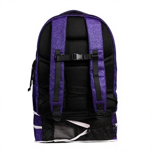 Sac à dos en polyester multicolores avec paillettes violettes, broderie LOGO, bordure blanche, nom personnalisé, sacs pour enfants, équipe de cheerleaders, danse - Product Image 2