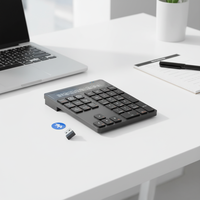 ABS 34 KEYS 2.4g Wireless Numpad Tastierino 2 in 1 Numpad Kalkulator Keyboard Numerik Bluetooth