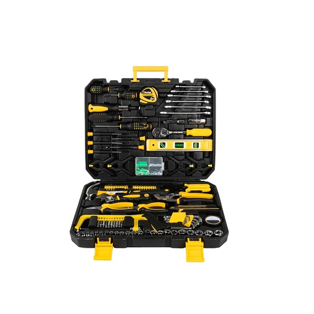 PHIXWELL Professional Carbon Steel Tool Set with Socket Ratchet Wrench Kit for Car Repair and Household Use Hard Case Packaging