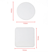 Sous-verres ronds vierges pour sublimation, personnalisables avec votre image, antidérapants pour bar et tasses à café
