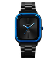 Skmei 2275 montre de luxe japon movt résistant à l'eau en acier inoxydable couple arrière montres à quartz