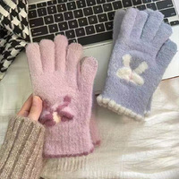 Gants tricotés jacquard OEM en gros, compatibles écran tactile brossé, pour sports, ski, cyclisme, usage quotidien, gants d'hiver tricotés