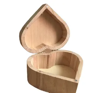 Wooden Case Storage Box Heart Shaped Boxes For Jewellery Small Gadgets