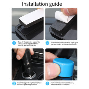 Ventilateur <span class=keywords><strong>de</strong></span> refroidissement <span class=keywords><strong>de</strong></span> voiture double 12V/24V, circulateur d'air à 360 degrés avec 2 vitesses pour la régulation <span class=keywords><strong>de</strong></span> la température <span class=keywords><strong>de</strong></span> la voiture - Product Image 6