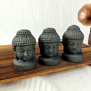 Gran oferta de cristales tallados artesanales tallados a mano Buda personalizar la cabeza de Buda Shungite para Decoración - Product Image 5