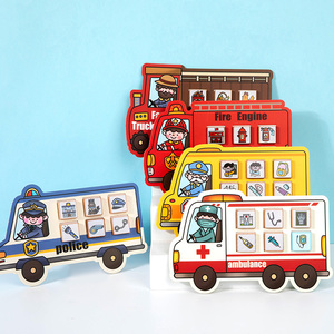 Commercio all'ingrosso CE CPC puzzle di corrispondenza di <span class=keywords><strong>lavoro</strong></span> auto giocattolo educativo di pensiero formazione di carriera giocattolo cognitivo per i bambini - Product Image 5