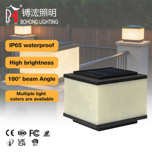 Lampes solaires LED à pilier BOHONG pour jardin, en acier inoxydable, <span class=keywords><strong>PC</strong></span> 1W AC100V-265V, étanches IP65, faisceau de 180°, pour extérieur, à poser au sol - Product Image 1