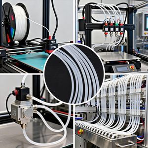 Tube en PTFE <span class=keywords><strong>Teflon</strong></span> pour imprimante 3D - <span class=keywords><strong>Filament</strong></span> de 1,75 mm, 4 mm de diamètre extérieur x 2 mm de diamètre intérieur, transparent, résistant aux hautes températures, tube flexible pour extrudeuse - Product Image 2