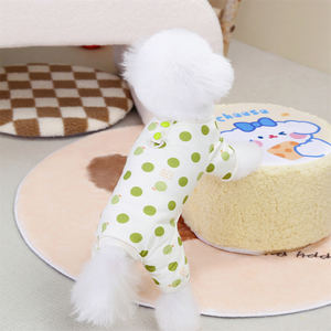 מכנסיים לכלב עם ארבע רגליים: בגדי בית חדשים עם נקודות פולקה לאביב/קיץ לכלבים - Product Image 3