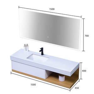 Estilo japonés de lujo de entrada Rock Board integrado lavabo <span class=keywords><strong>baño</strong></span> gabinete inodoro fregadero combinación de lavabo tocador - Product Image 6