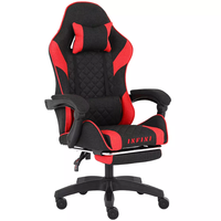 Chaise de jeu entièrement confortable, respirante, en tissu premium, élégante, rembourrée, rouge, pivotante, Fotel Gamingowy, logo OEM, Chaise Gamer Pro