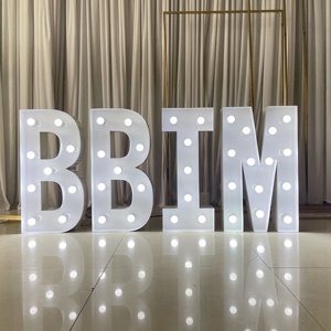 Yongnuo Lettere e Numeri da 4 Piedi, Colore Bianco Caldo, Arte Decorativa in Ferro Battuto, Design Digitale Irregolare per Molteplici Occasioni - Product Image 2