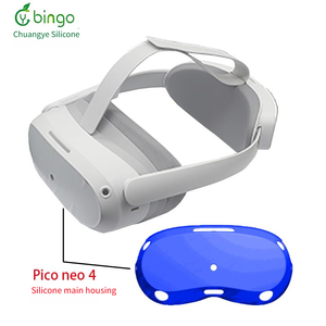 Nouvelle coque de protection sans fil pour <span class=keywords><strong>casque</strong></span> VR PICO4, en silicone souple réutilisable, anti-transpiration, antidérapante, avec logo personnalisable et couleur au choix. - Product Image 1