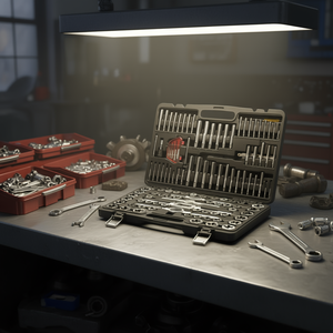 Proxxon 116-Piece Tap Die <b>Set</b> Metric Imperial Bearing Steel Thread Cutting <b>Tool</b> Kit Hard Case Storage - Product Image 2