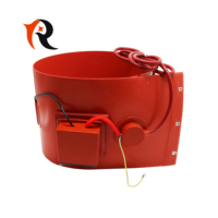 Chauffe-tambour flexible en caoutchouc silicone électrique industriel personnalisé avec thermocouple