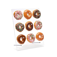 CY clair personnalisable taille support conseil beignet support affichage beignet grandir décorations de fête acrylique support affichage