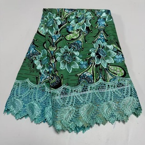Wax African Cotton Fabric With <strong>Embroidery</strong> Laces African With <strong>Embroidery</strong> Lace <strong>Material</strong> Sewing French Lace Fabric for Dress - Product Image 5