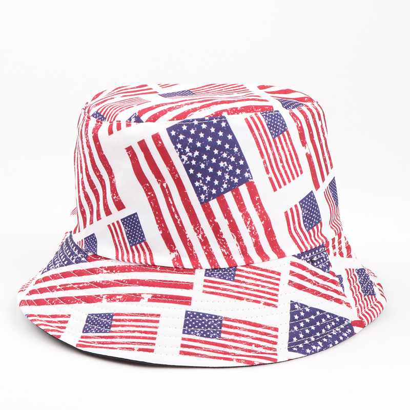 Классическая хлопковая шляпа для мужчин и женщин со звездами и козырьком, шляпа с флагом США для рыбалки