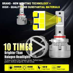 G-VIEW g18w 9005 9006 <span class=keywords><strong>LED</strong></span> Đèn pha <span class=keywords><strong>Kit</strong></span> 130 Wát 30000lm với 7035 Chip độ sáng cao chuyển đổi <span class=keywords><strong>Kit</strong></span> cho ô tô xe - Product Image 6