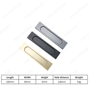 Katı kolu mobilya donanım dolapları ve sürgülü kapılar için mutfak ve yatak odası zehirlemeler için yumruk ücretsiz tasarım ile gömme çekme - Product Image 5